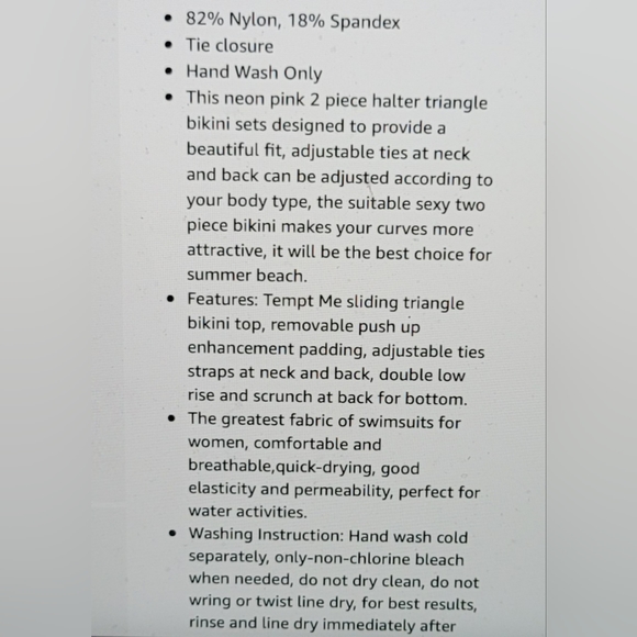 NWT SEXY classic side tie halter tie back padded slide cup bikini timele… - Picture 6 of 12